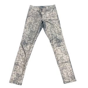 Karen Miller metallic style pants bottoms skinny black purple size 2